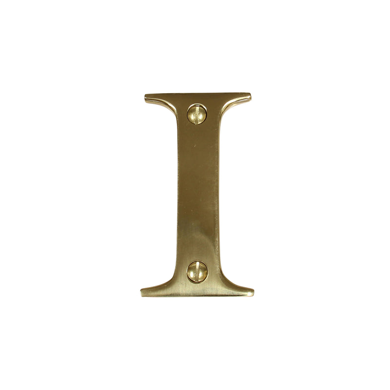 Letter BR2350 Modern, Serif House Letter, Polished Brass