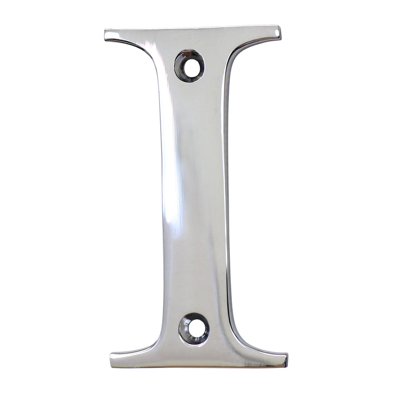 Letter BR2350 Modern, Serif House Letter, Polished Chrome