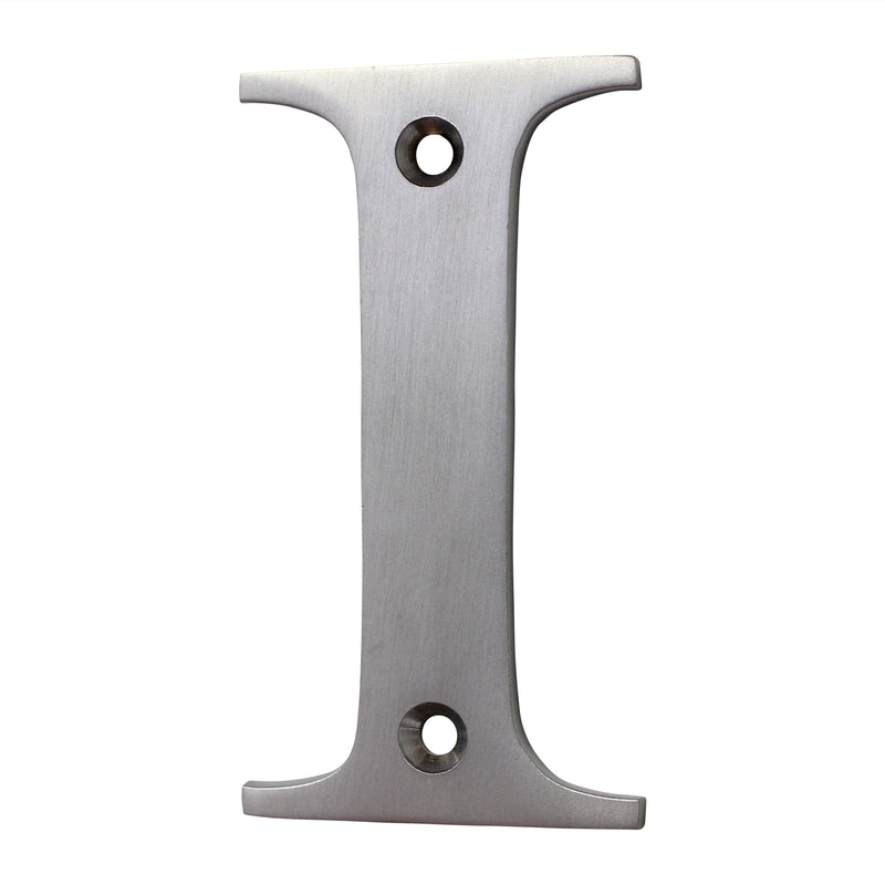 Letter BR2350 Modern, Serif House Letter, Satin Chrome
