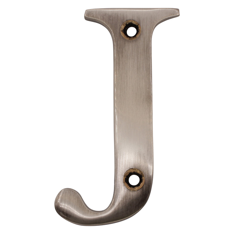 Letter BR2350 Modern, Serif House Letter, Antique Nickel