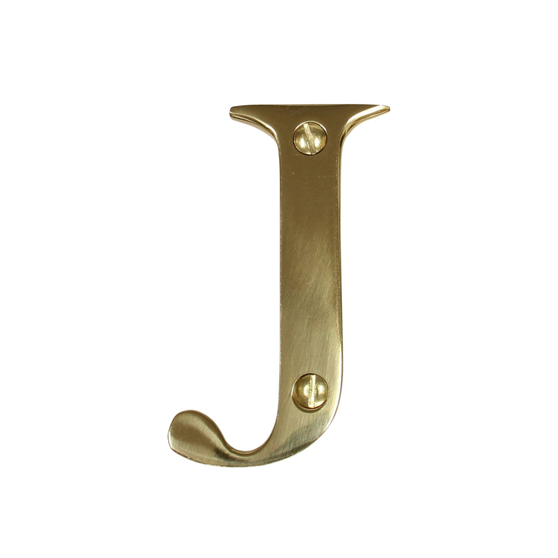 Letter BR2350 Modern, Serif House Letter, Polished Brass