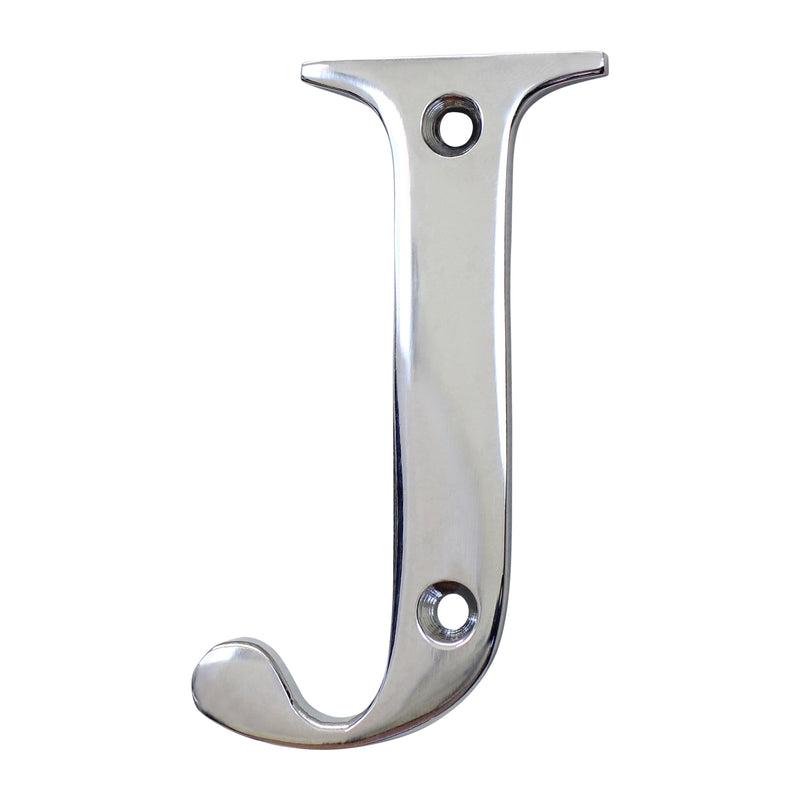 Letter BR2350 Modern, Serif House Letter, Polished Chrome