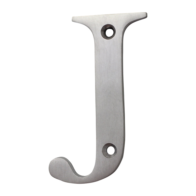 Letter BR2350 Modern, Serif House Letter, Satin Chrome