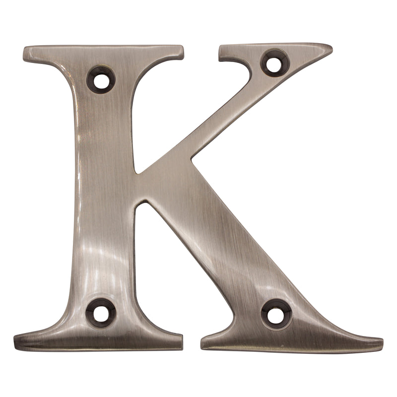 Letter BR2350 Modern, Serif House Letter, Antique Nickel
