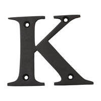 Letter BR2350 Modern, Serif House Letter, Oil Bronzed Black