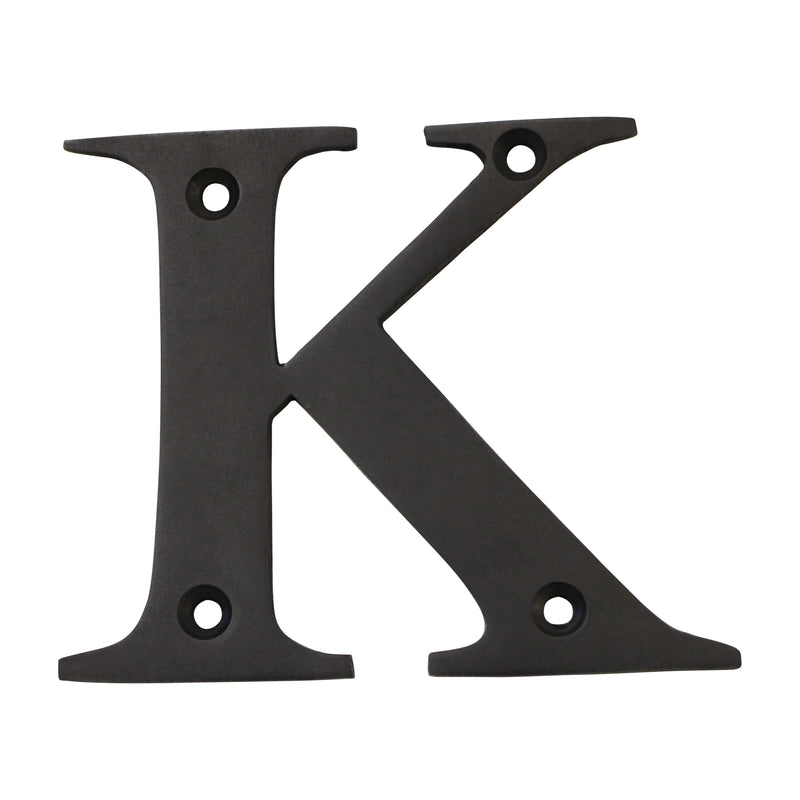 Letter BR2350 Modern, Serif House Letter, Oil Bronzed Black