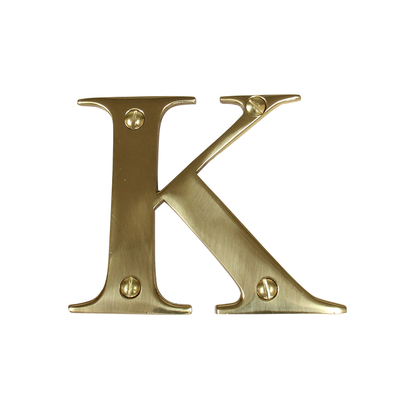 Letter BR2350 Modern, Serif House Letter, Polished Brass