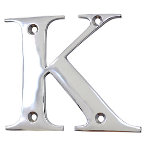 Letter BR2350 Modern, Serif House Letter, Polished Chrome