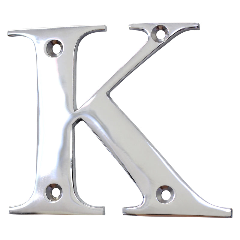 Letter BR2350 Modern, Serif House Letter, Polished Chrome