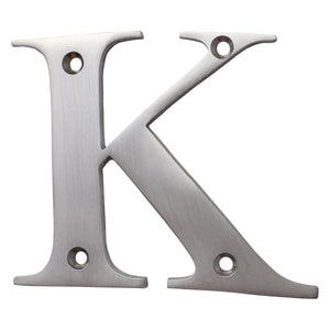 Letter BR2350 Modern, Serif House Letter, Satin Chrome