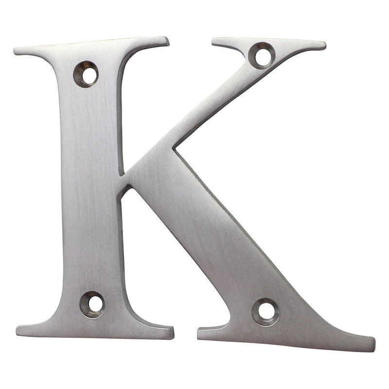 Letter BR2350 Modern, Serif House Letter, Satin Chrome