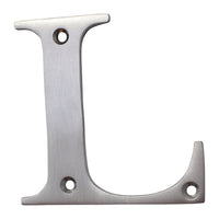 Letter BR2350 Modern, Serif House Letter, Brushed Chrome