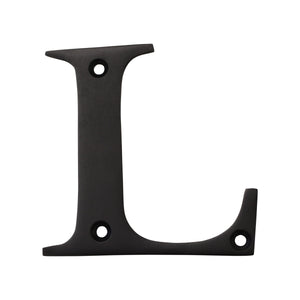 Letter BR2350 Modern, Serif House Letter, Oil Bronzed Black
