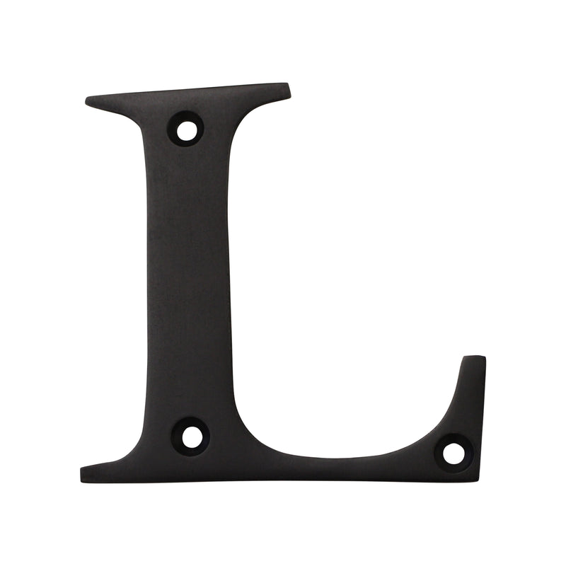 Letter BR2350 Modern, Serif House Letter, Oil Bronzed Black