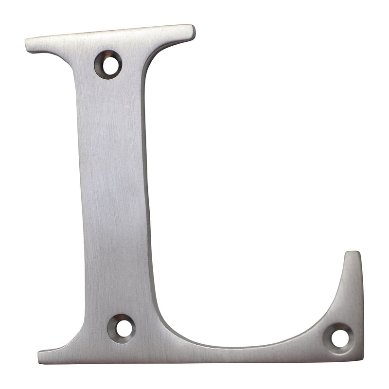 Letter BR2350 Modern, Serif House Letter, Satin Chrome