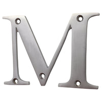 Letter BR2350 Modern, Serif House Letter, Brushed Chrome
