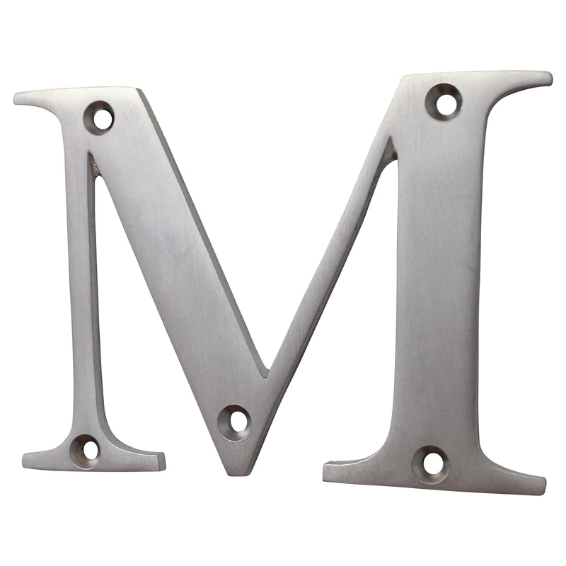 Letter BR2350 Modern, Serif House Letter, Brushed Chrome
