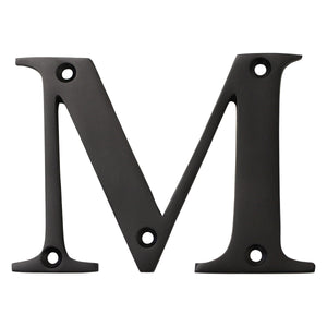 Letter BR2350 Modern, Serif House Letter, Oil Bronzed Black