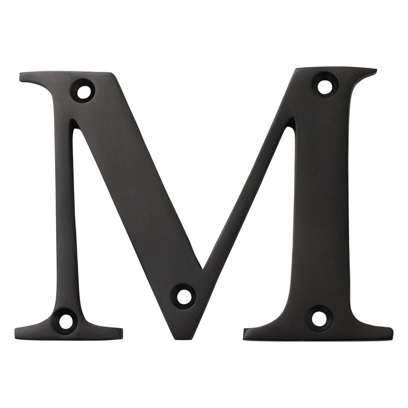 Letter BR2350 Modern, Serif House Letter, Oil Bronzed Black