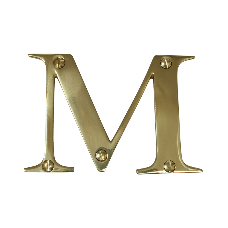 Letter BR2350 Modern, Serif House Letter, Polished Brass