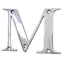 Letter BR2350 Modern, Serif House Letter, Polished Chrome
