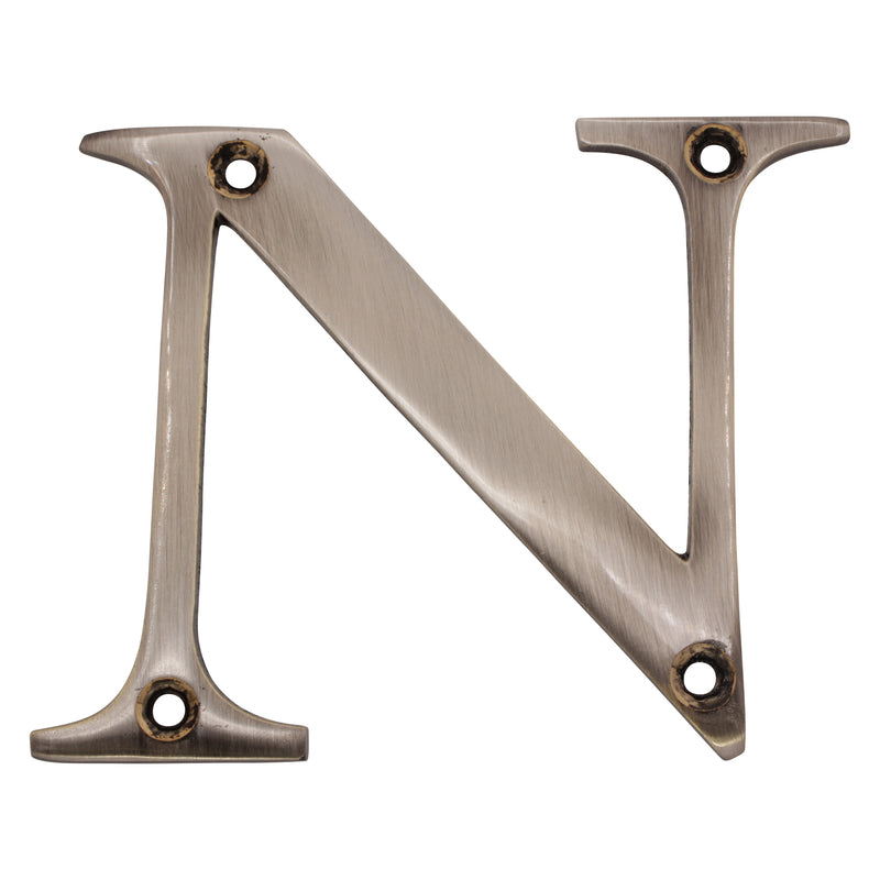 Letter BR2350 Modern, Serif House Letter, Antique Nickel