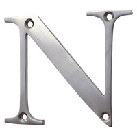 Letter BR2350 Modern, Serif House Letter, Brushed Chrome