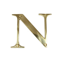 Letter BR2350 Modern, Serif House Letter, Polished Brass