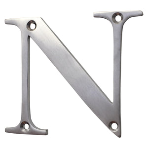 Letter BR2350 Modern, Serif House Letter, Satin Chrome