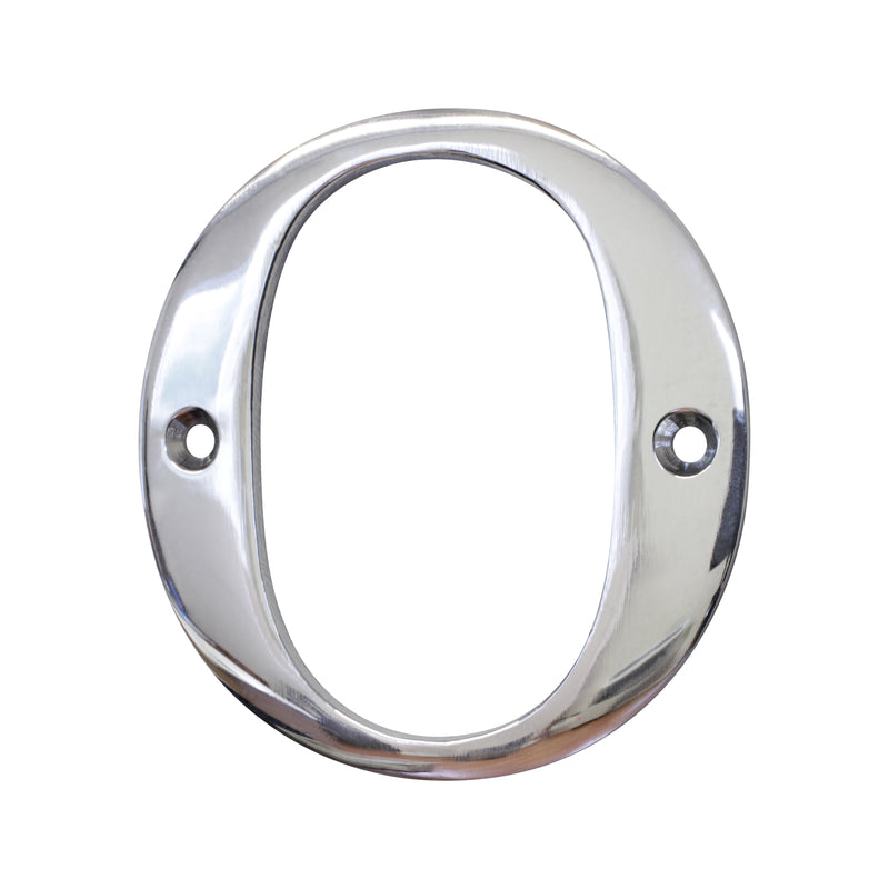 Letter BR2350 Modern, Serif House Letter, Polished Chrome