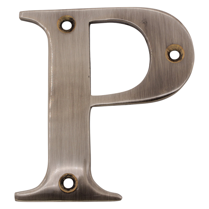Letter BR2350 Modern, Serif House Letter, Antique Nickel