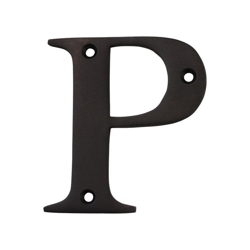 Letter BR2350 Modern, Serif House Letter, Oil Bronzed Black