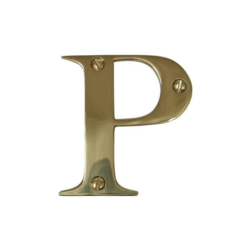 Letter BR2350 Modern, Serif House Letter, Polished Brass