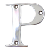 Letter BR2350 Modern, Serif House Letter, Polished Chrome