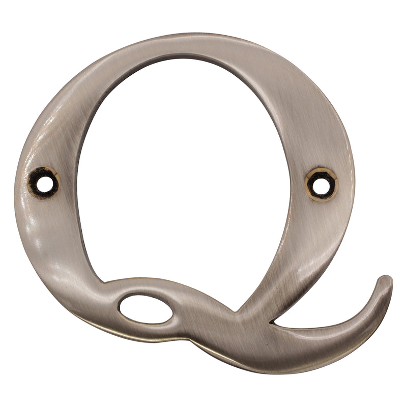 Letter BR2350 Modern, Serif House Letter, Antique Nickel