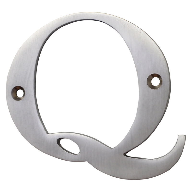 Letter BR2350 Modern, Serif House Letter, Brushed Chrome