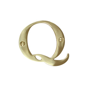 Letter BR2350 Modern, Serif House Letter, Polished Brass