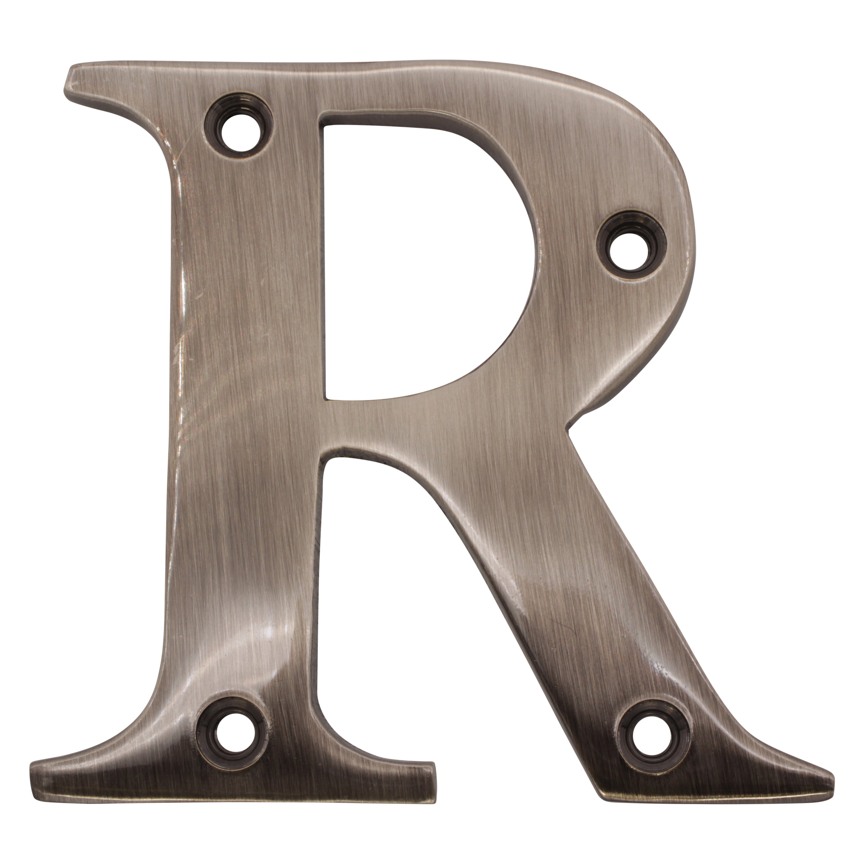 Letter BR2350] Modern Serif House Letter - Antique Nickel Finish