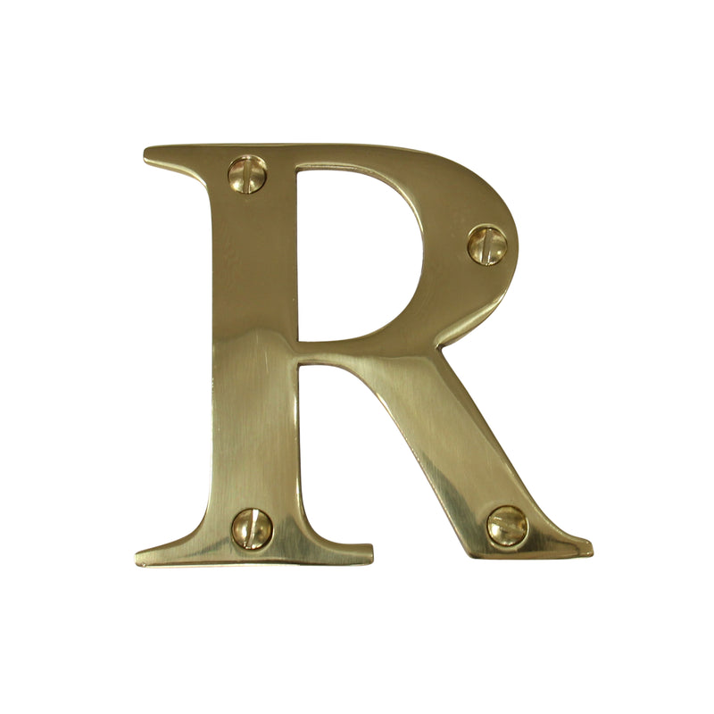Letter BR2350 Modern, Serif House Letter, Polished Brass