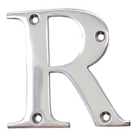 Letter BR2350 Modern, Serif House Letter, Polished Chrome