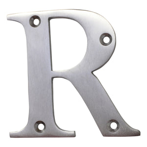 Letter BR2350 Modern, Serif House Letter, Satin Chrome