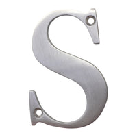 Letter BR2350 Modern, Serif House Letter, Brushed Chrome