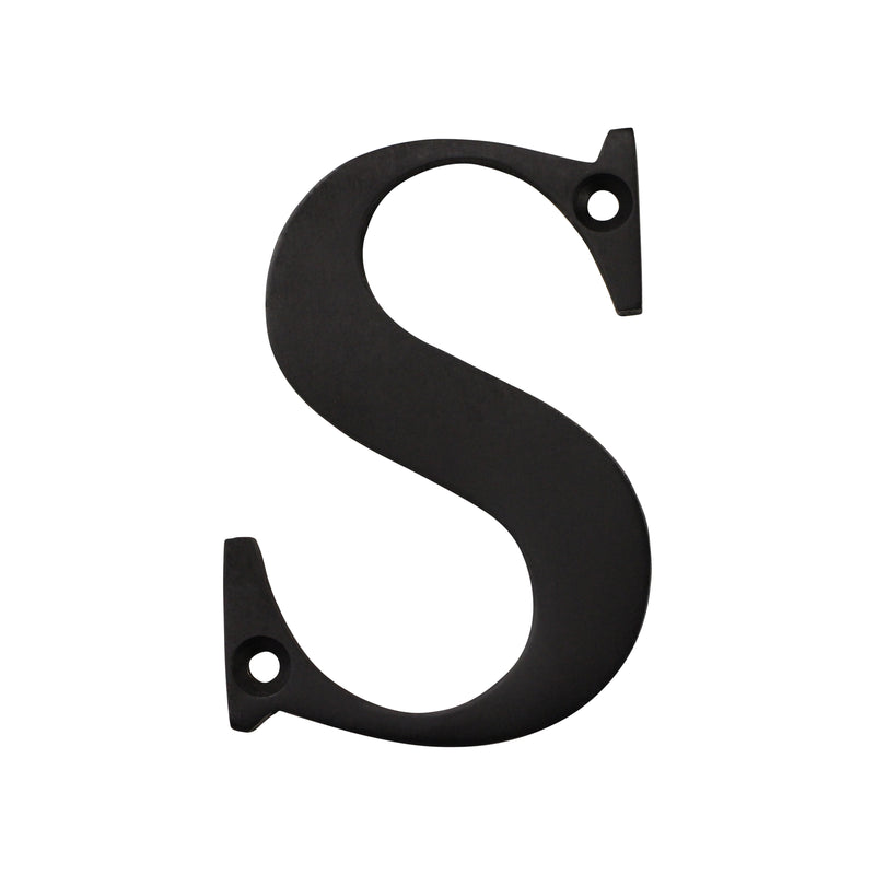 Letter BR2350 Modern, Serif House Letter, Oil Bronzed Black