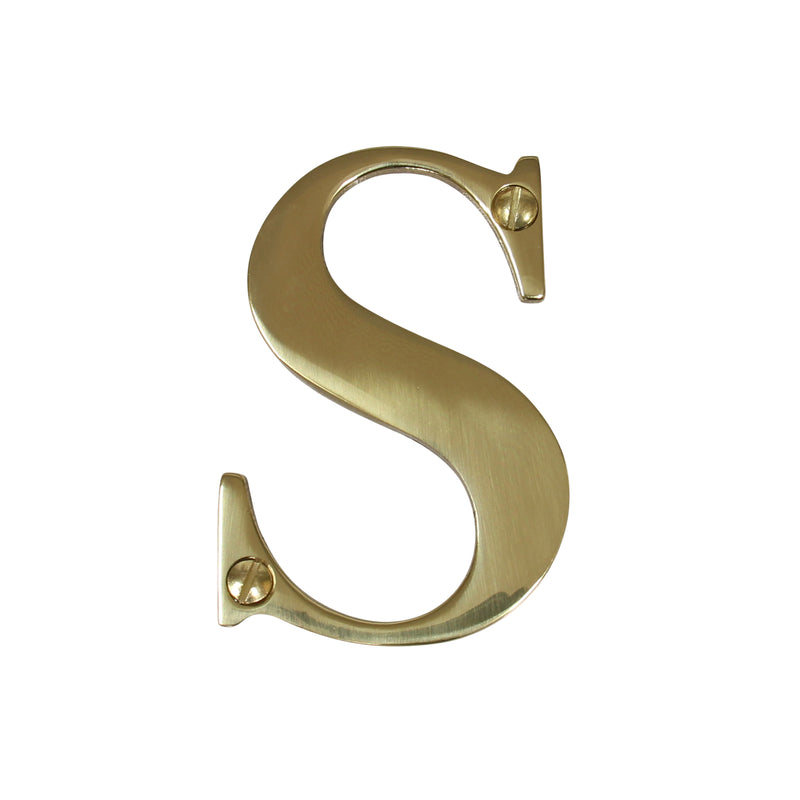 Letter BR2350 Modern, Serif House Letter, Polished Brass