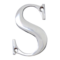 Letter BR2350 Modern, Serif House Letter, Polished Chrome