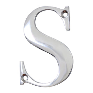 Letter BR2350 Modern, Serif House Letter, Polished Chrome