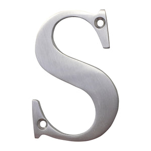 Letter BR2350 Modern, Serif House Letter, Satin Chrome