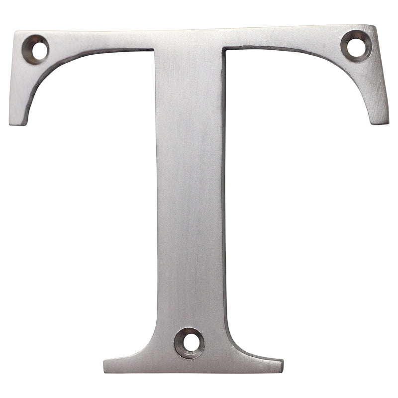 Letter BR2350 Modern, Serif House Letter, Brushed Chrome