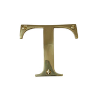 Letter BR2350 Modern, Serif House Letter, Polished Brass