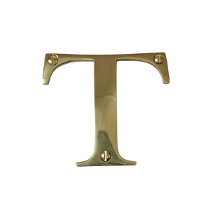 Letter BR2350 Modern, Serif House Letter, Polished Brass